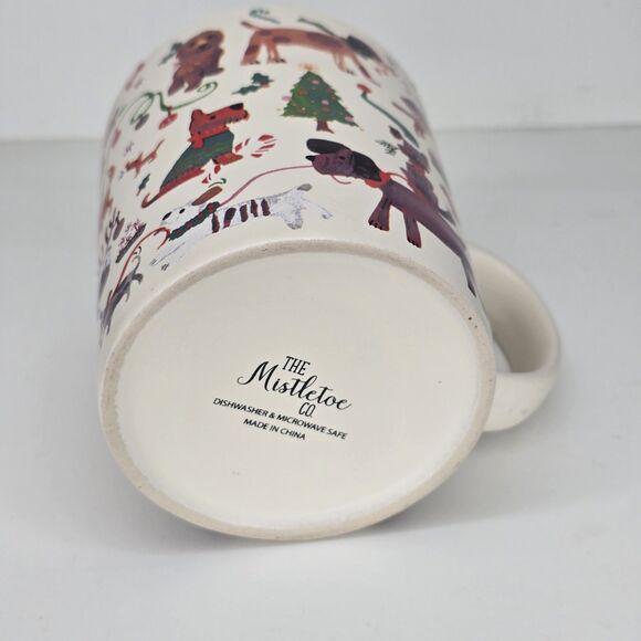 The Mistletoe Co. Ceramic Christmas Dogs Icons Coffee Mug 16oz Dog Lover Holiday - Picture 5 of 5